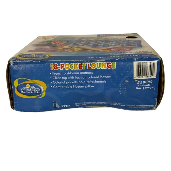 Intex The Wet Set 18-Pocket Lounge Float Pool Mattress Pink Colorful Pockets - Picture 2 of 5